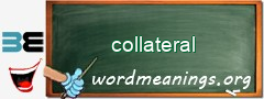 WordMeaning blackboard for collateral